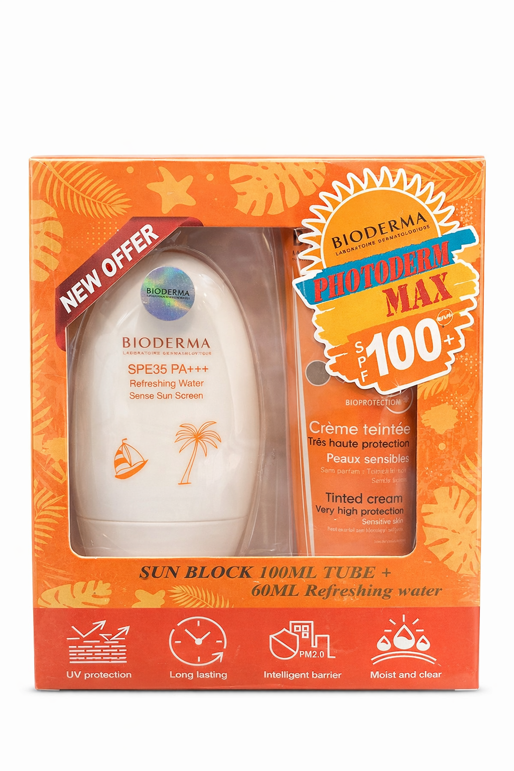 Bioderma Pack Solaire Photoderm Max SPF 100 – Crème Teintée + Eau Rafraîchissante